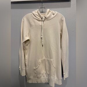 Women's Aerie XS/S oversized  Cream Hoodie Sweatshirt with distressing